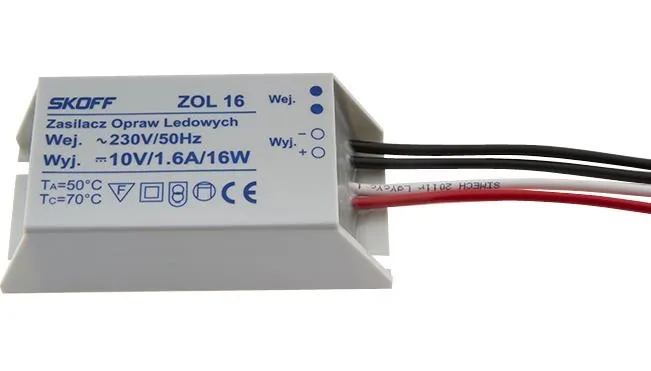 Zasilacz 10VDC / 16 W - ZOL-16