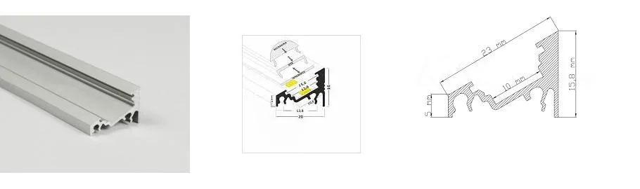 Led profil aluminiowy - 60 stopni