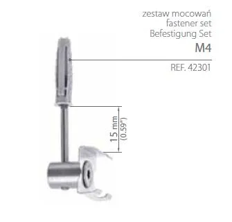 Zestaw mocowań (do muru, kamienia, betonu) - M4 - 42301 42301
