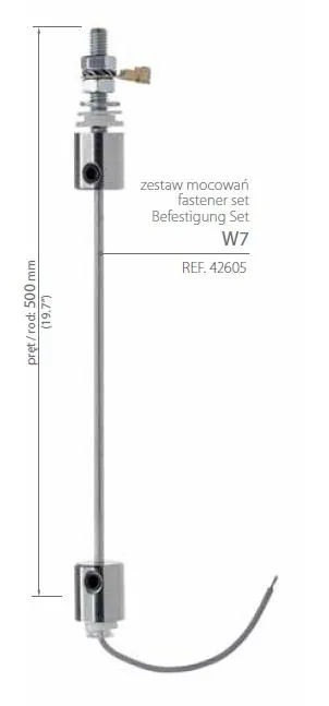 Zestawy mocowań (do płyt z drewna, MDF, do blachy, szkła)  - W7 - 42605 42605