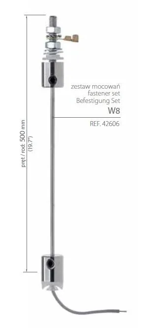 Zestawy mocowań (do płyt z drewna, MDF, do blachy, szkła)  - W8 - 42606 42606