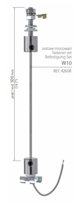 Zestawy mocowań (do płyt z drewna, MDF, do blachy, szkła)  - W10 - 42608 42608