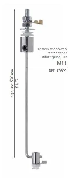 Zestawy mocowań (do płyt z drewna, MDF, do blachy, szkła)  - M11 - 42609 42609