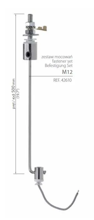 Zestawy mocowań (do płyt z drewna, MDF, do blachy, szkła)  - M12 - 42610 42610
