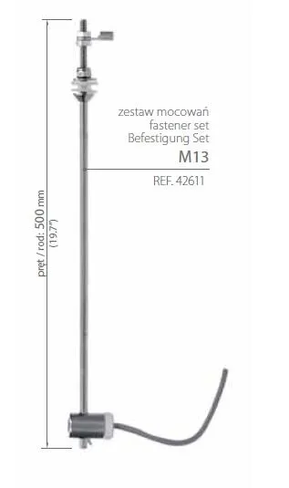 Zestawy mocowań (do płyt z drewna, MDF, do blachy, szkła)  - M13 - 42611 42611