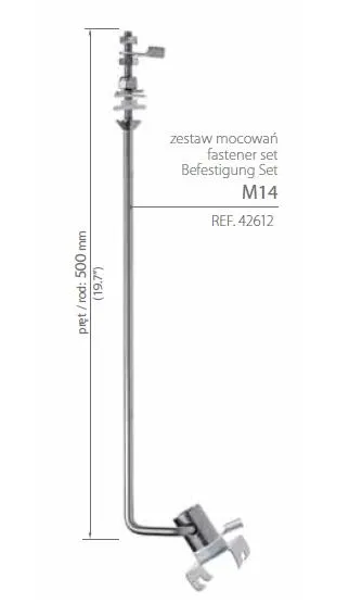 Zestawy mocowań (do płyt z drewna, MDF, do blachy, szkła)  - M14 - 42612 42612