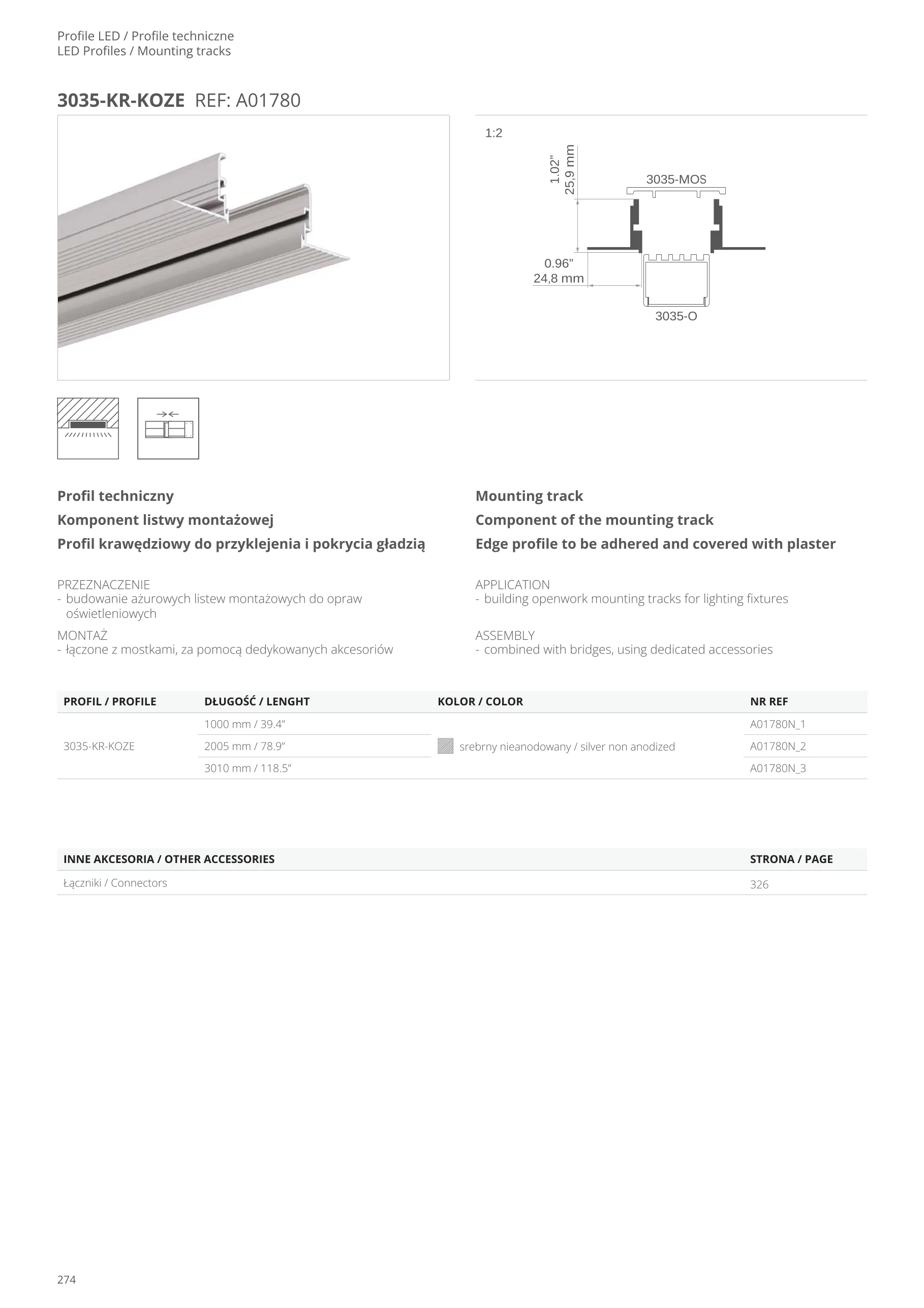 Profil LED 3035-KR-KOZE