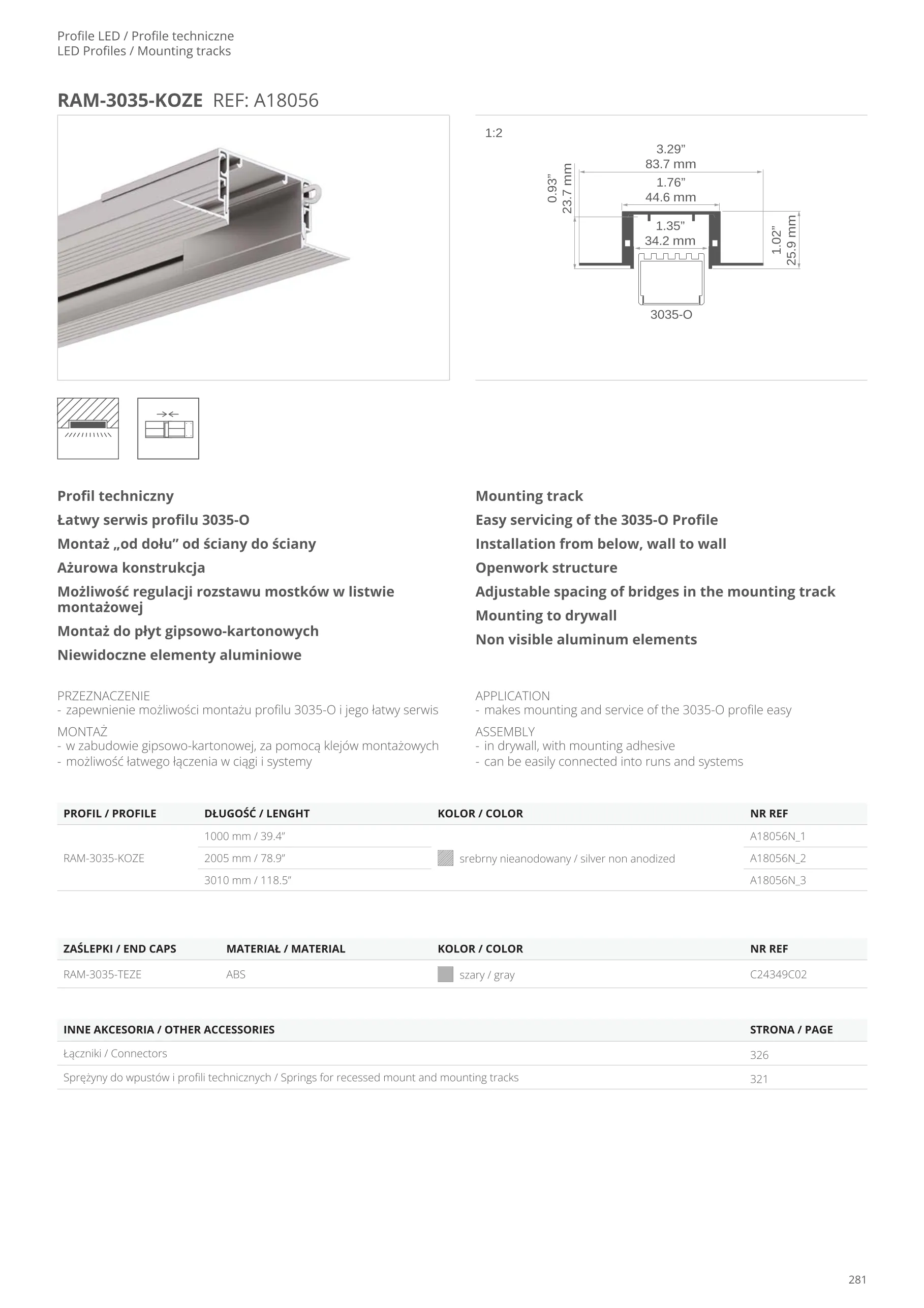 Profil LED RAM-3035-KOZE