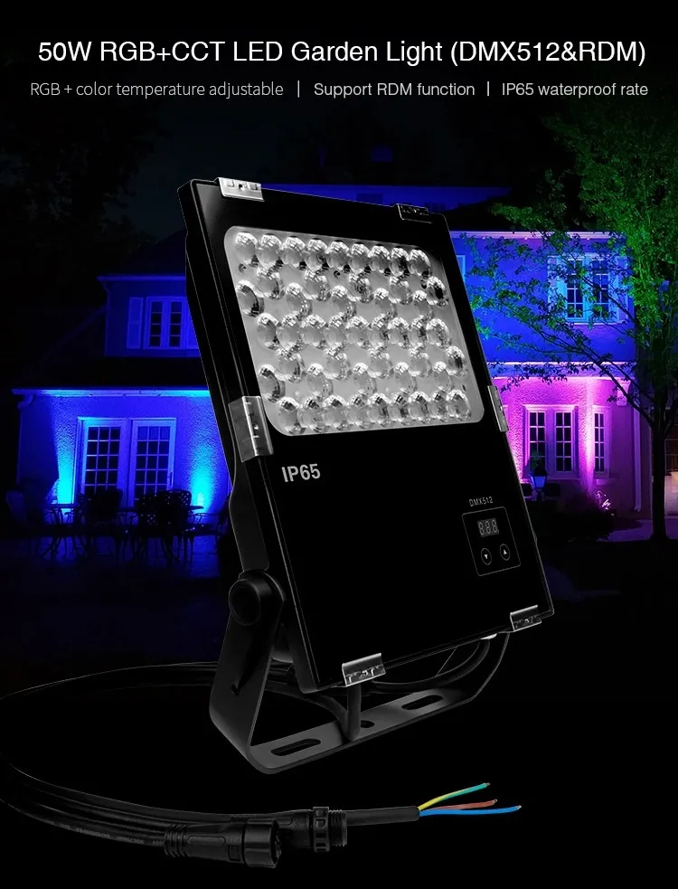 DMX 512 D5-G50 RGB+CCT LED Garden Light