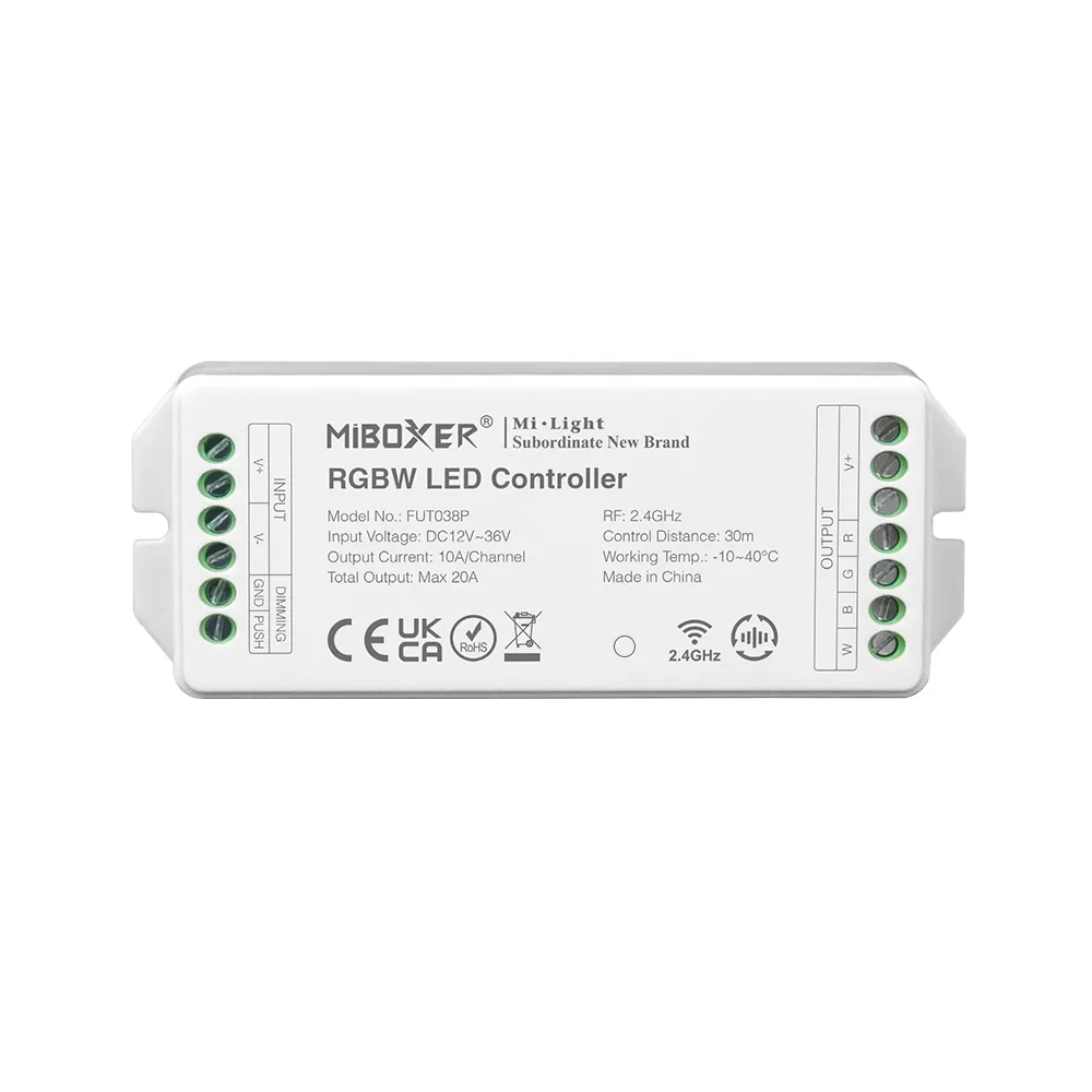 Ściemniacz LED, sterownik RGBW - FUT038P - MILIGHT do taśm RGBW - 20A