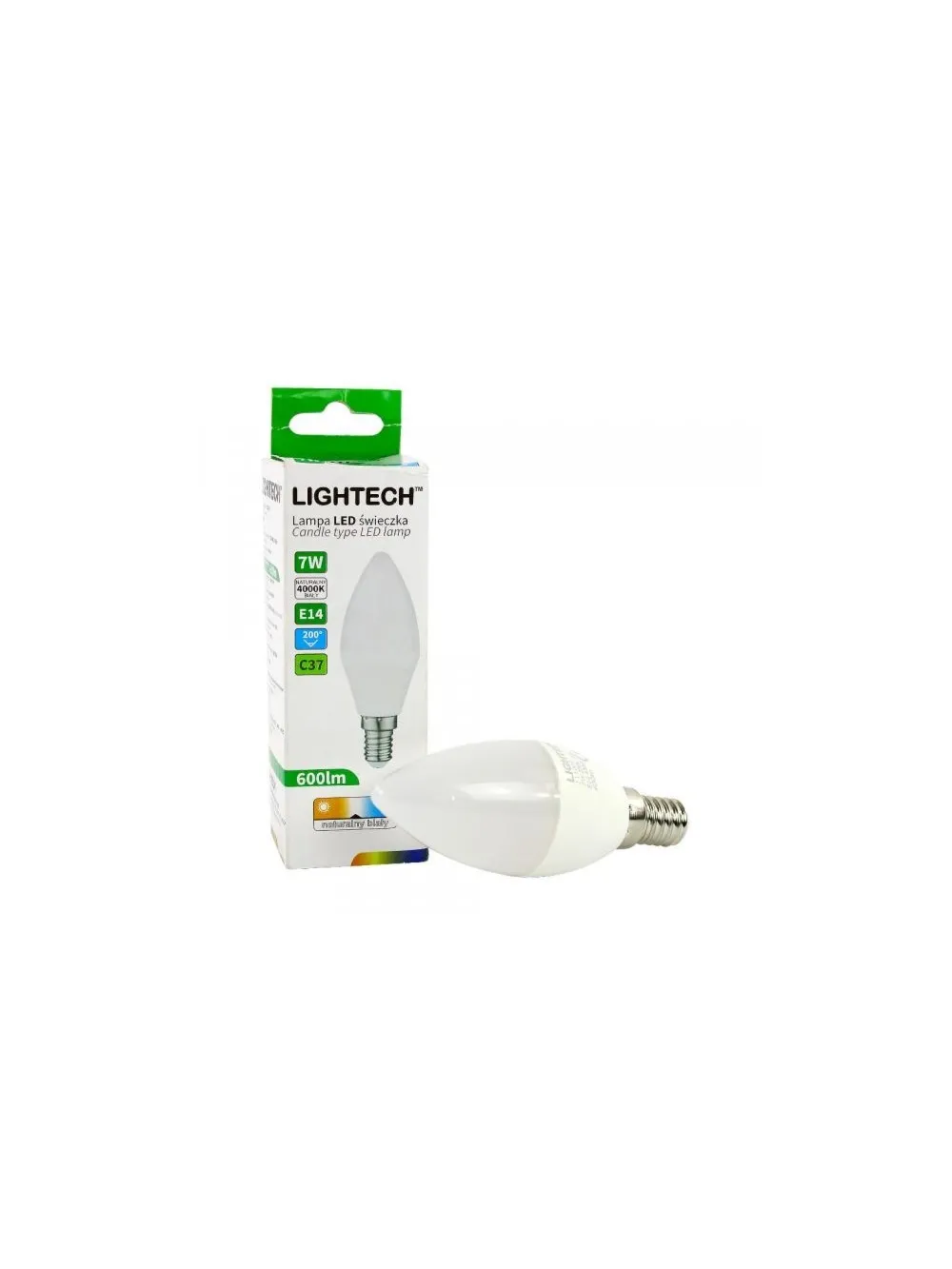 Żarówka LED ŚWIECZKA 7W 600lm E14 4000K