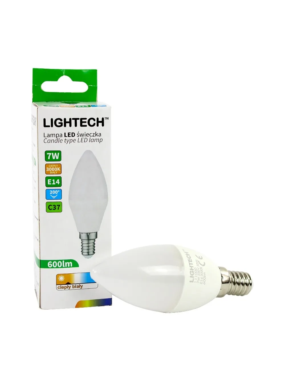 Żarówka LED ŚWIECZKA 7W 600lm E14 3000K