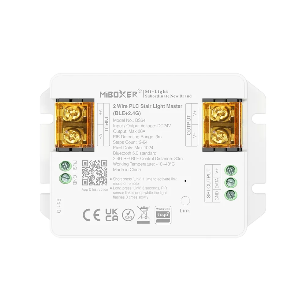 MiBoxer BS64 – Sterownik oświetlenia schodowego 2-żyłowy PLC