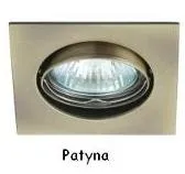 Oprawa stropowa - kwadrat -  gniazdo GU10 na 230V - ruchoma - patyna