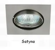 Oprawa stropowa - kwadrat -  gniazdo GU10 na 230V - ruchoma - satyna