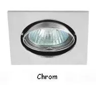 Oprawa stropowa - kwadrat -  gniazdo GU10 na 230V - chrom