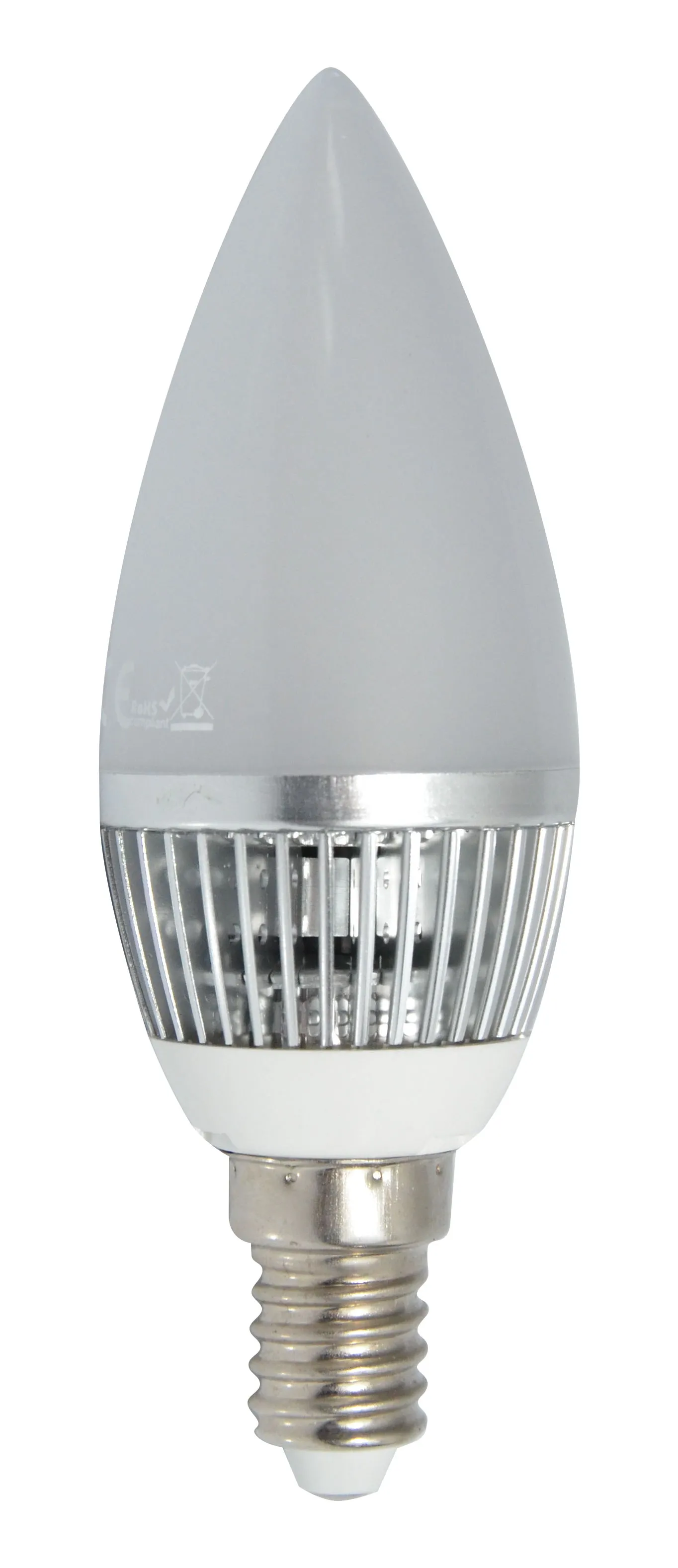 Żarówka LED E14 4W   3016x9 230V 240lm Biała Ciepła - świeczkowa SY