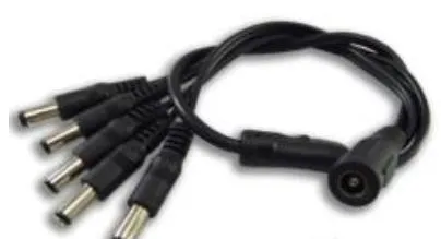 Rozdzielacz - DC 2,1 x 5,5 (mm)- 1 x gniazdo / 5 x wtyczka