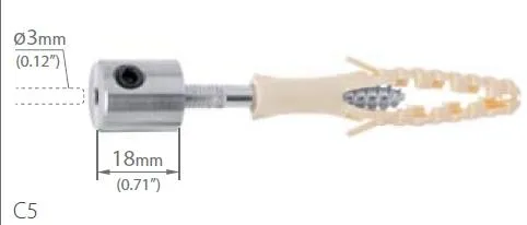 Zamocowanie z możliwością montażu i demontażu wysięgnika w układzie wzdłużnym.