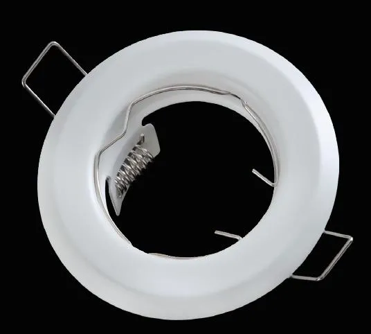 Oprawa okrągła stała, tłoczona - biały mat