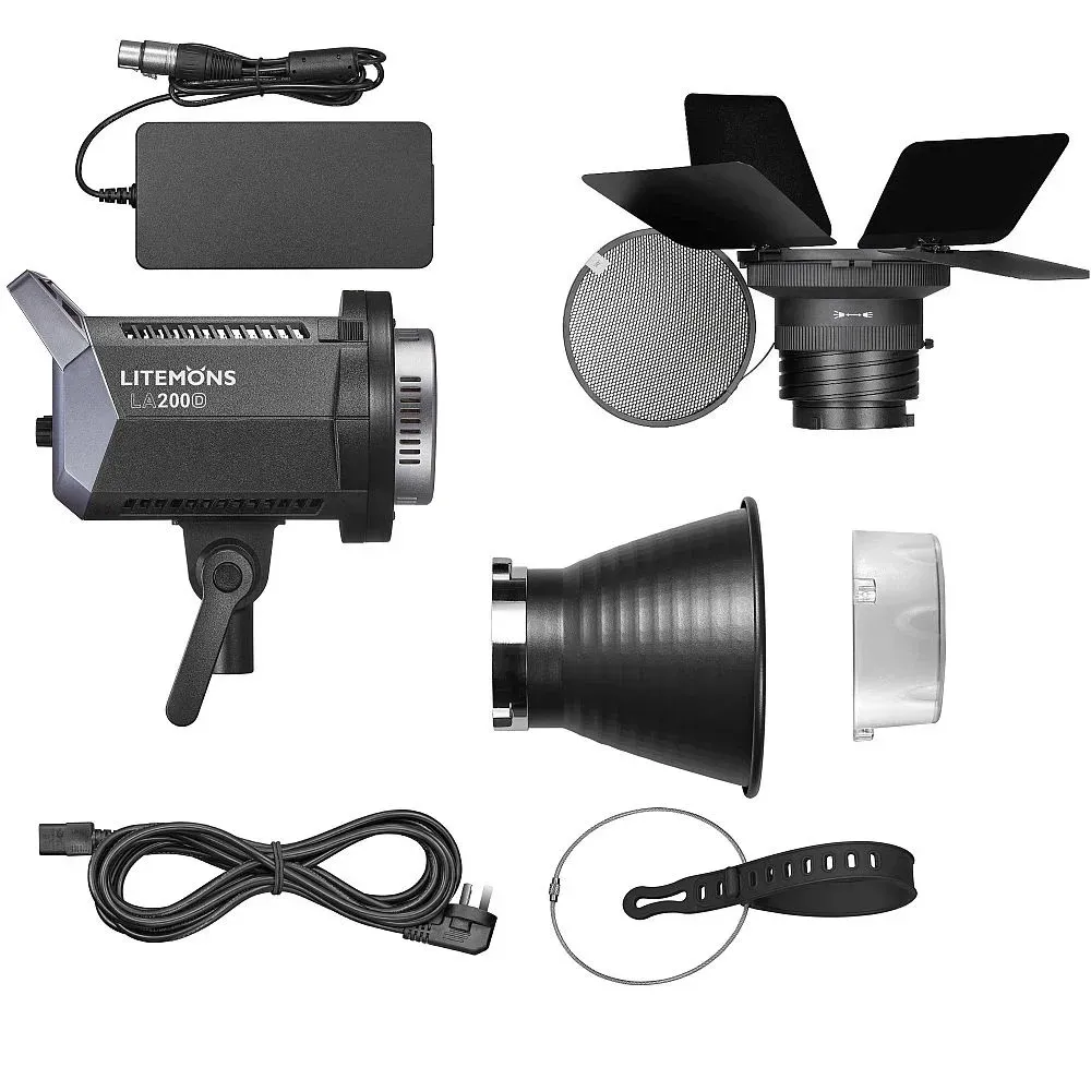 Zestaw Godox Litemons LA200D LED + Soczewka Fresnela z wrotami