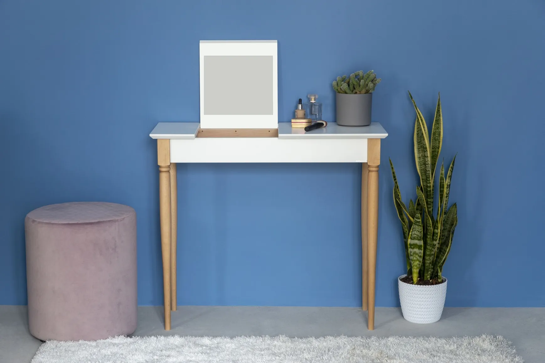 Toaletka MAMO z Lusterkiem - 105x35cm Petrol Blue