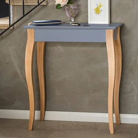 Konsola LILLO 65x35cm  Białe Nogi / Grafitowa