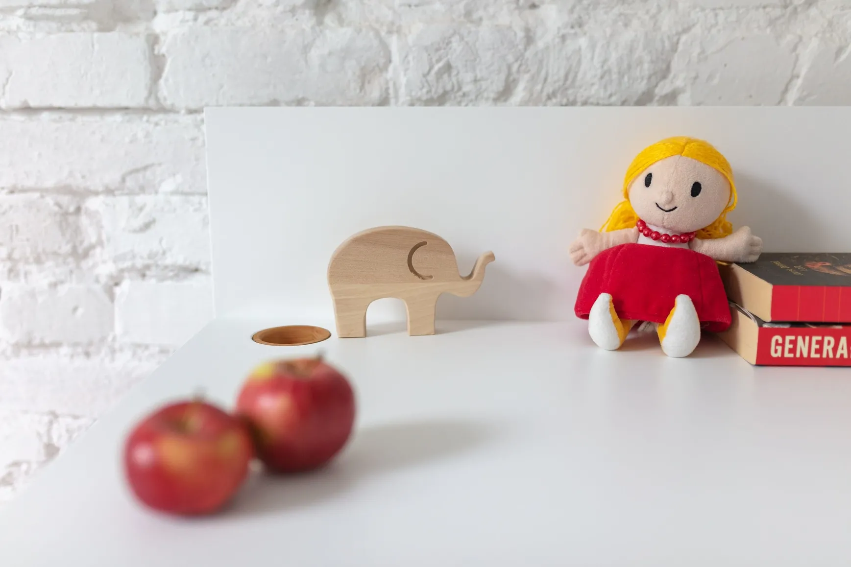 Biurko LUKA 110x50cm Dąb / Ciemnoszare