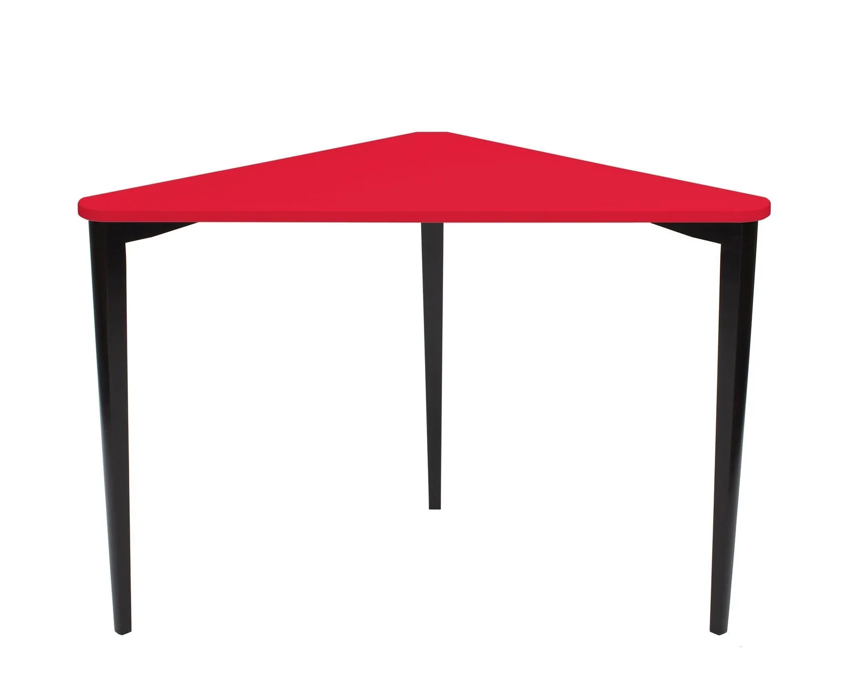 Biurko Narożne NAJA 114 x 85cm Czerwone Czarne Nogi