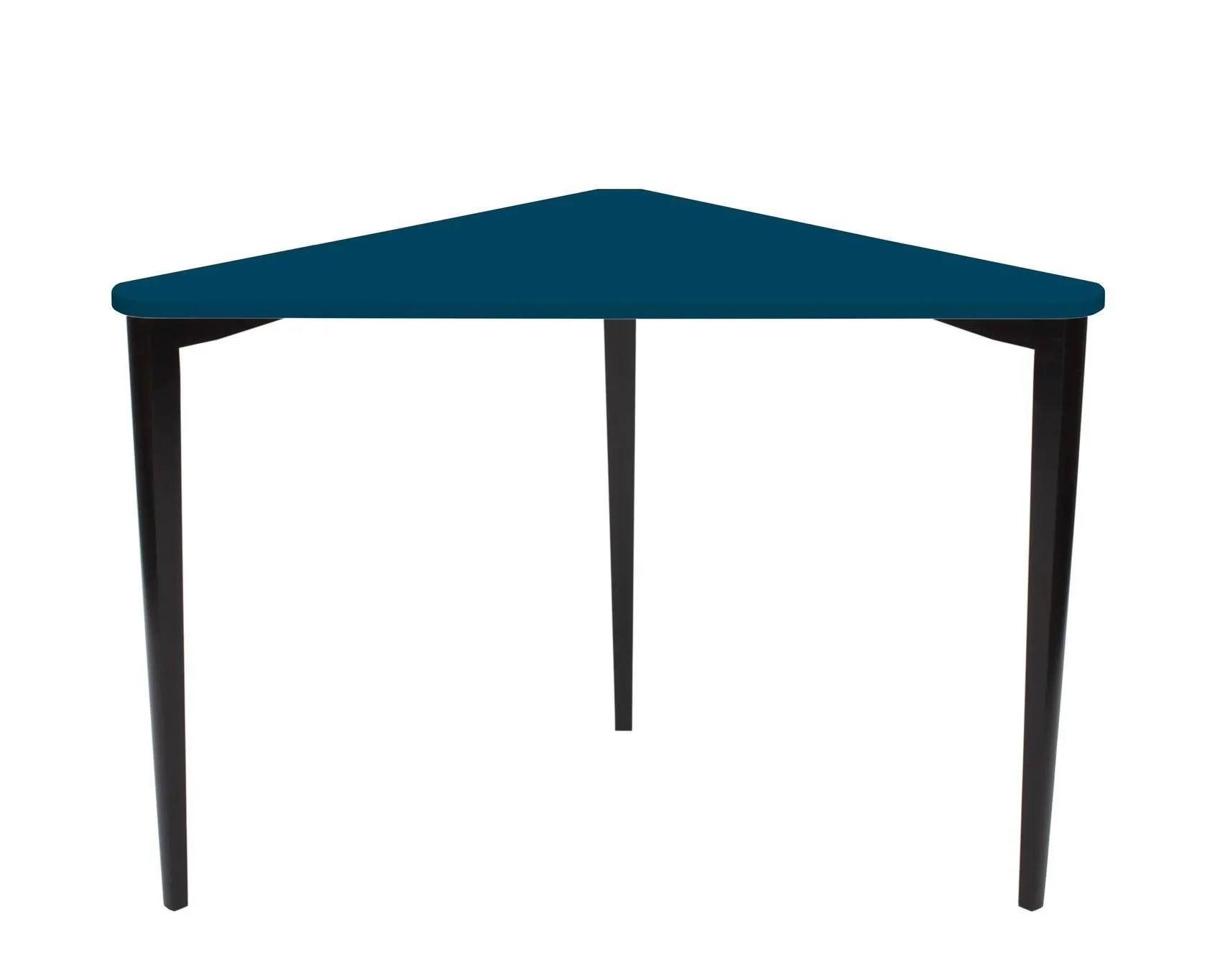 Biurko Narożne NAJA 114 x 85cm Petrol Blue Czarne Nogi
