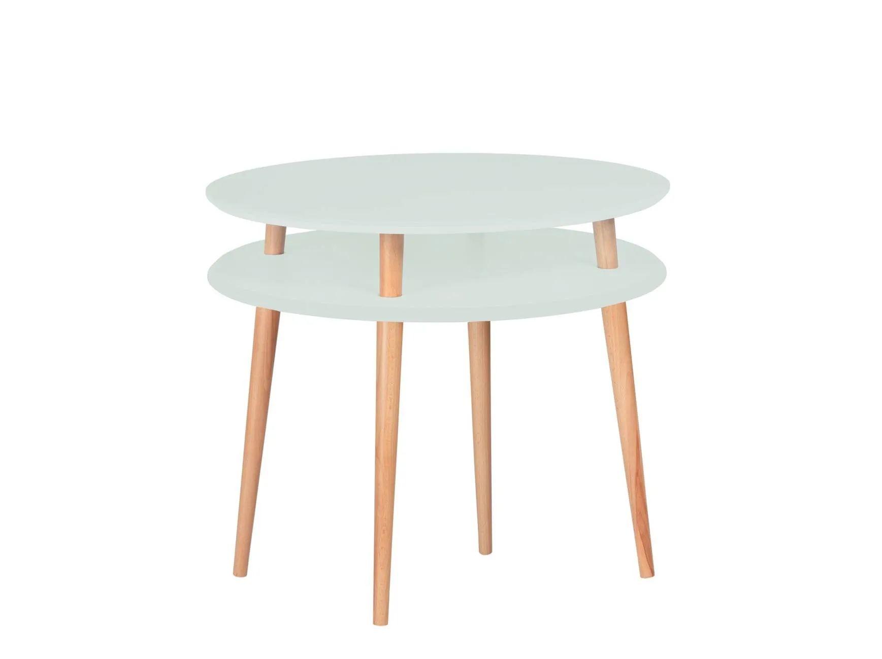 Stolik Kawowy UFO śr. 70cm wys. 61cm Ulotny Miętowy