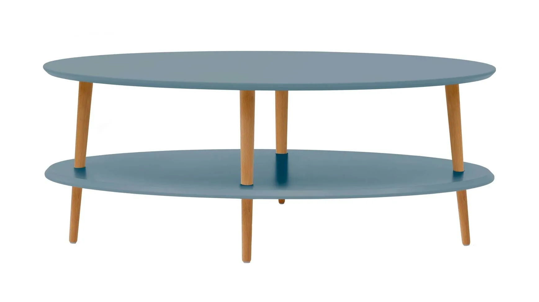 Stolik Kawowy OVO LOW 110x70cm - Delikatny Niebieski