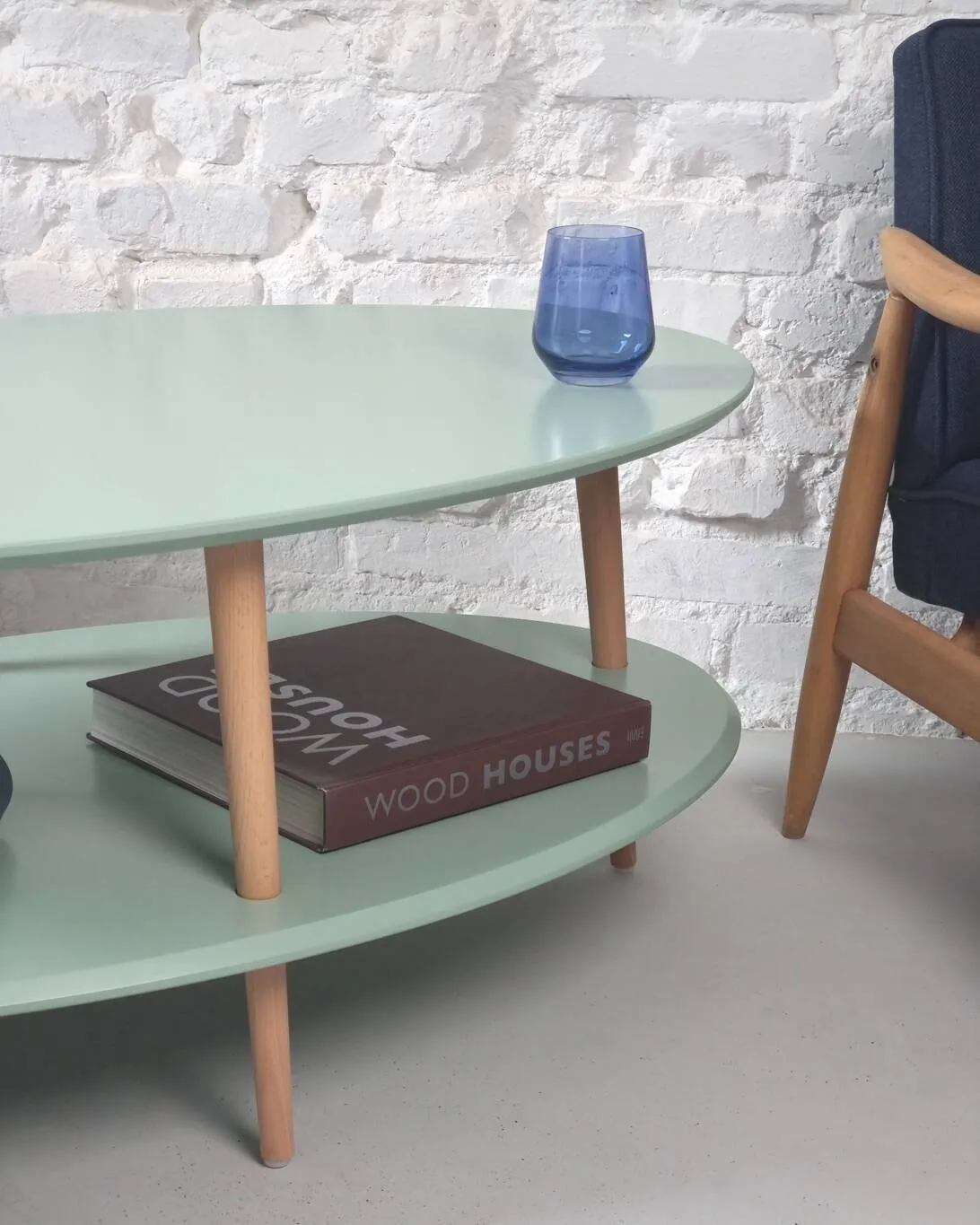 Stolik Kawowy OVO LOW 110x70cm - Szałwia