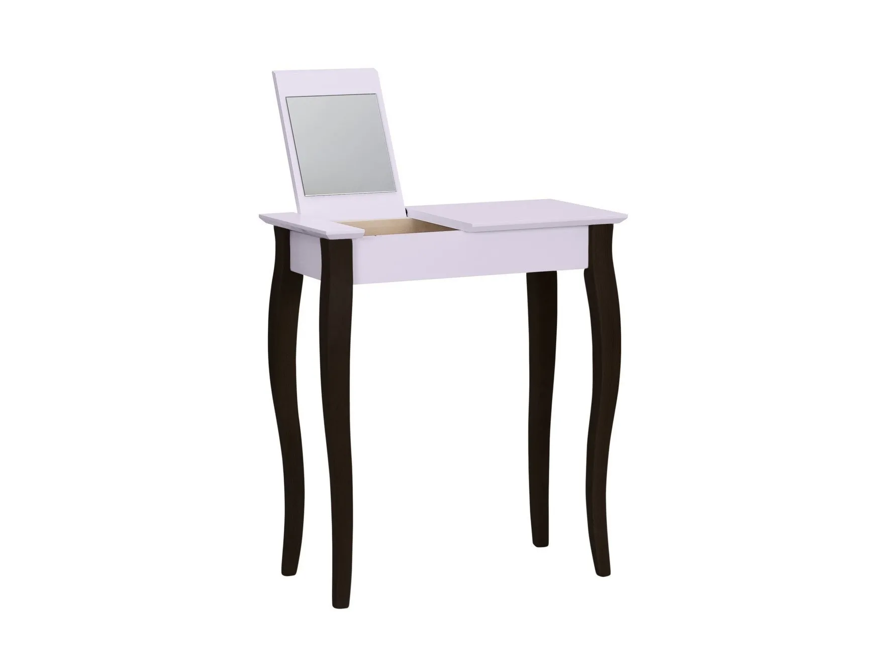 Toaletka LILLO z Lusterkiem - 65x35cm Czarne Nogi / Różowa