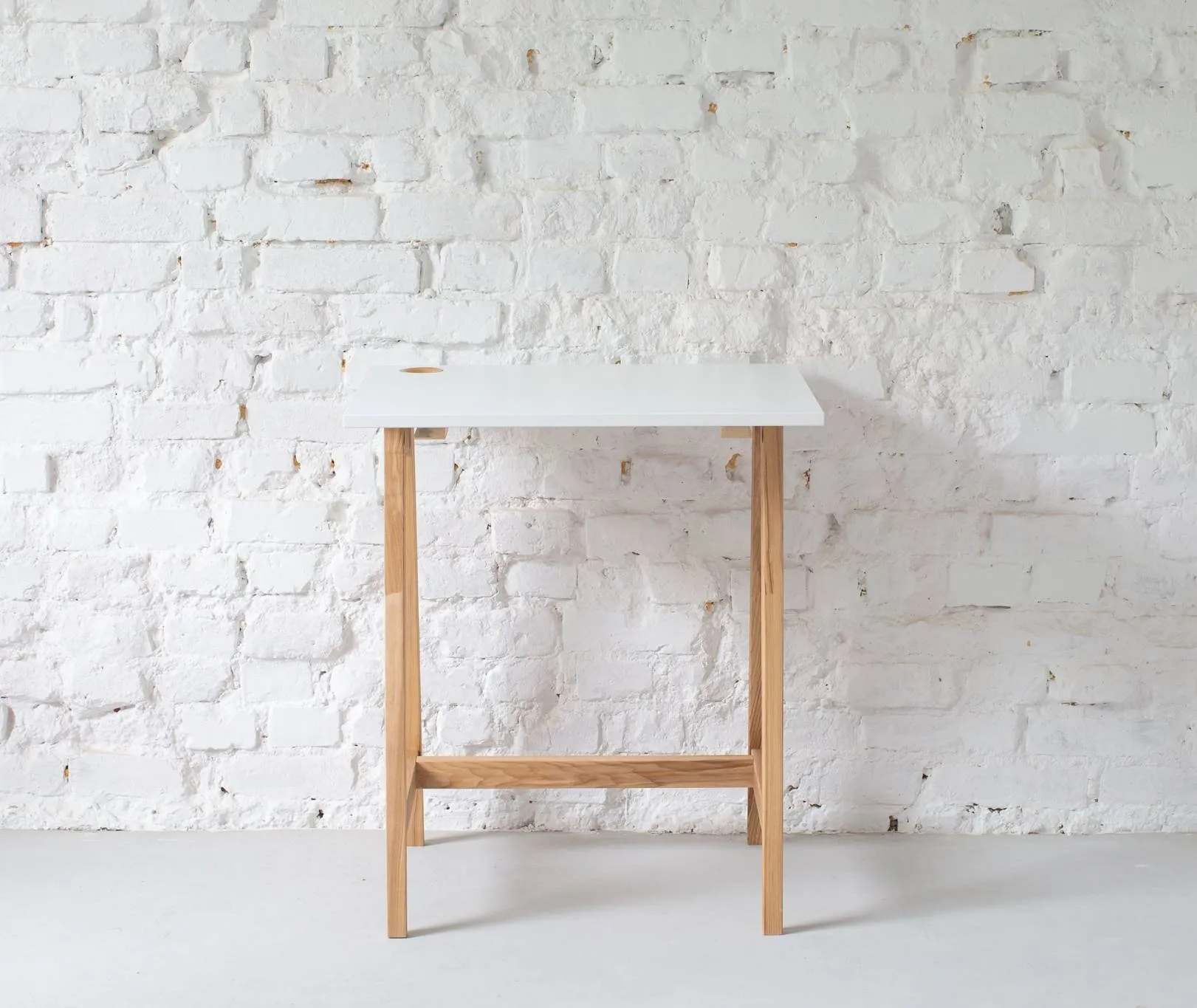 Biurko Jesionowe LUKA 65x50cm Ulotny Miętowy