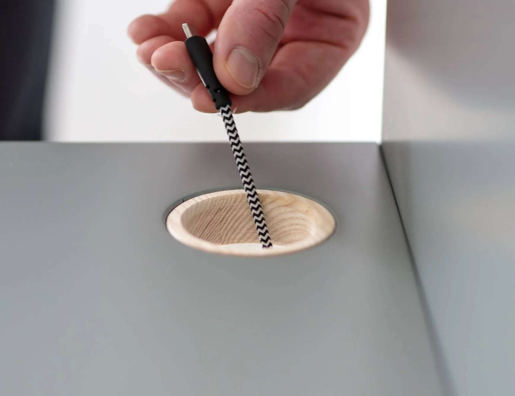 Biurko Jesionowe LUKA 85x50cm z Szufladą Bobrza Glina