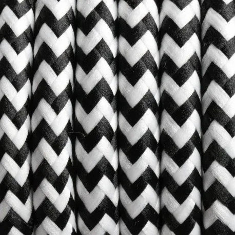 Jesionowa Lampa Podłogowa TALES - Biały Abażur / Zig-zag