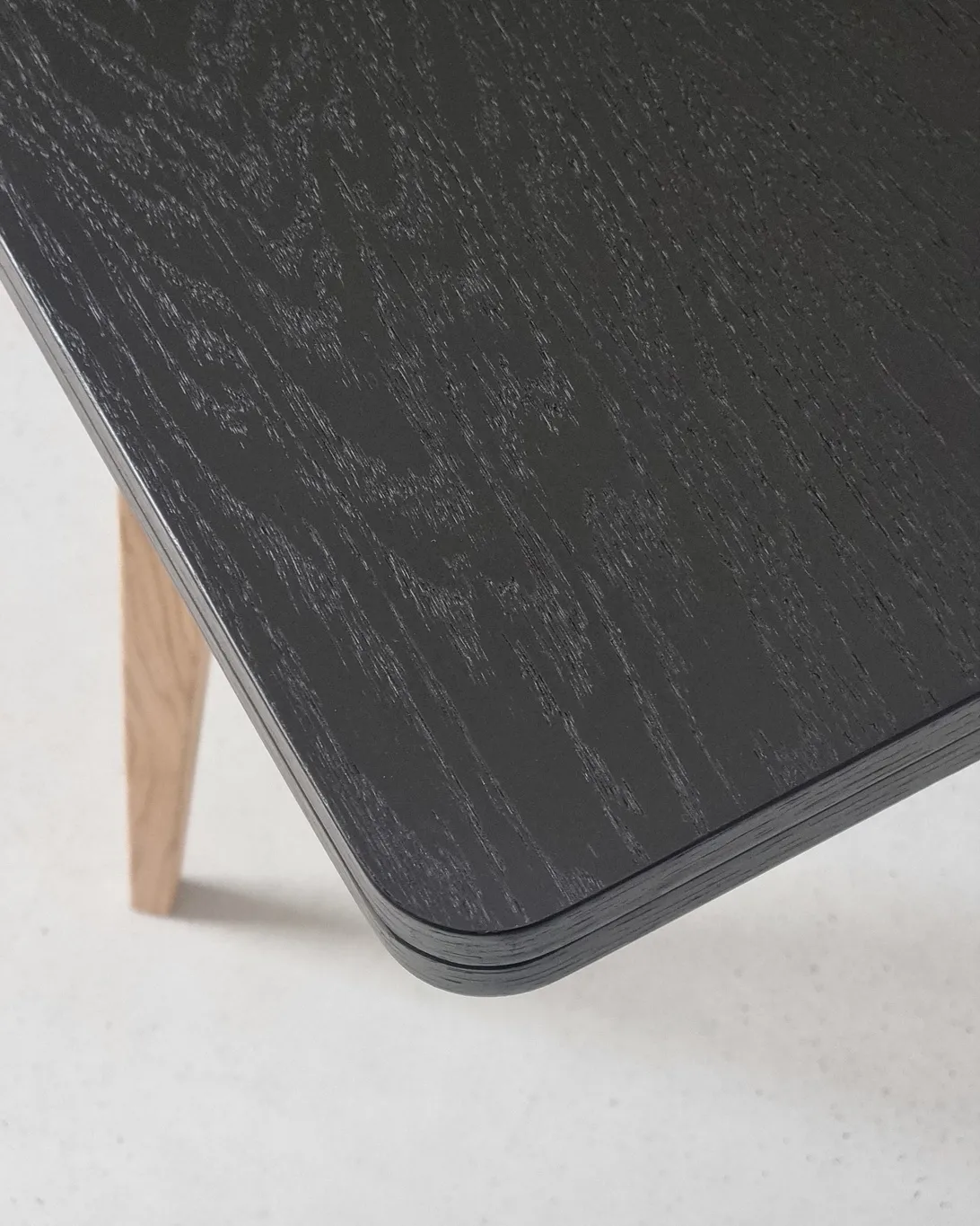 Stół ENVELOPE Rozkładany 90x65cm Czarny Jesion