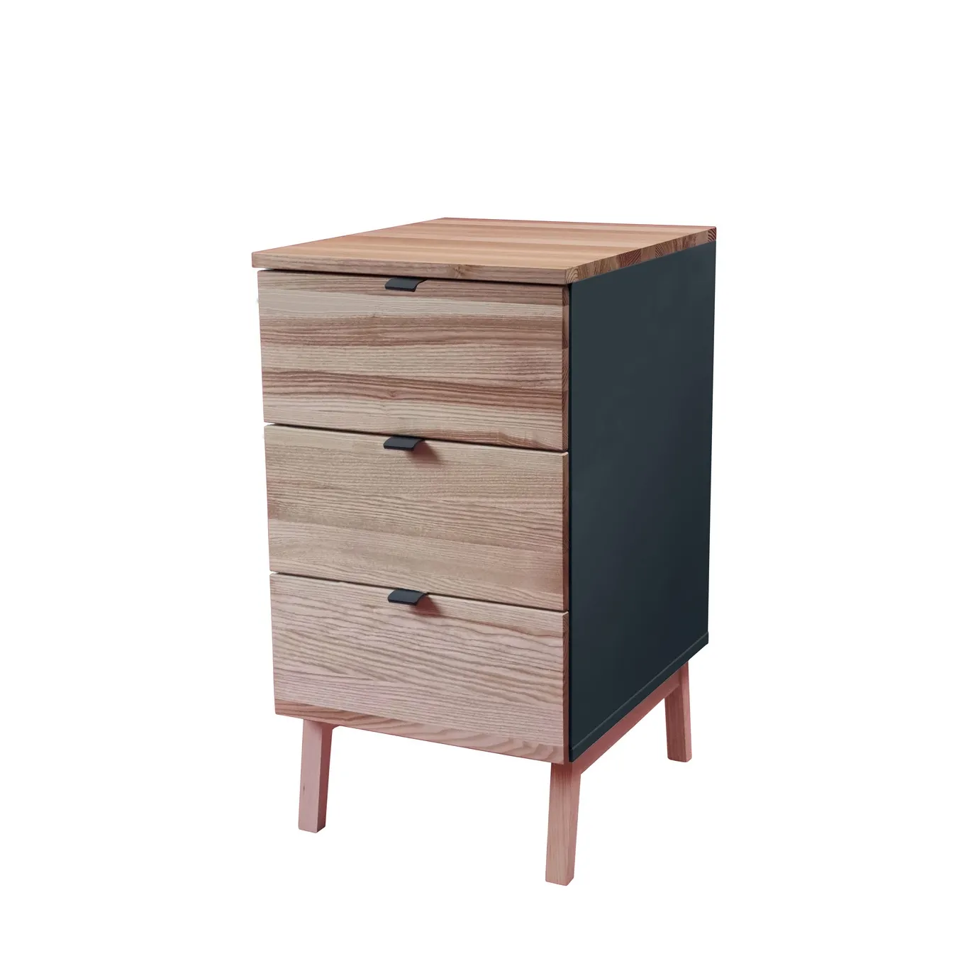 Kontenerek Biurowy LUKA 41x50cm Blat Jesion Grafitowy Bok