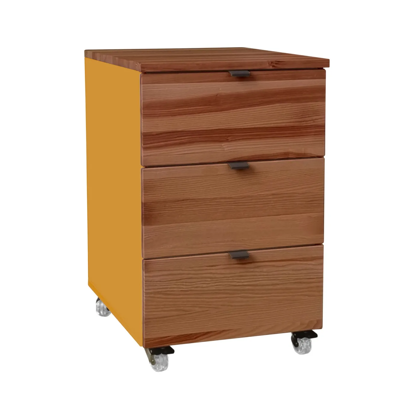 Kontenerek Biurowy LUKA z Kółkami 41x50cm Dąb Ciemna Cytryna