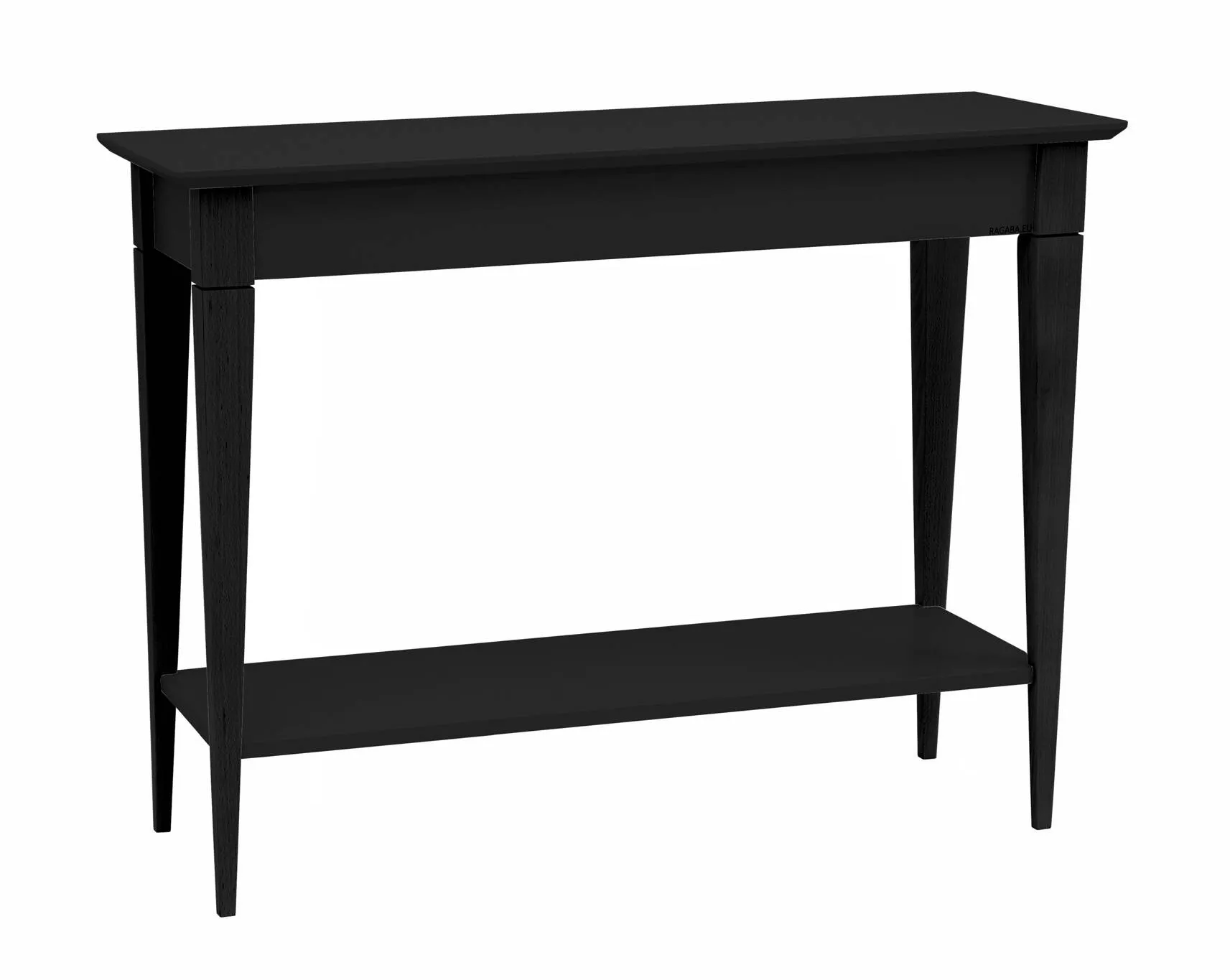 Konsola MIMO z Półką 105x35cm Czarne Nogi Czarna