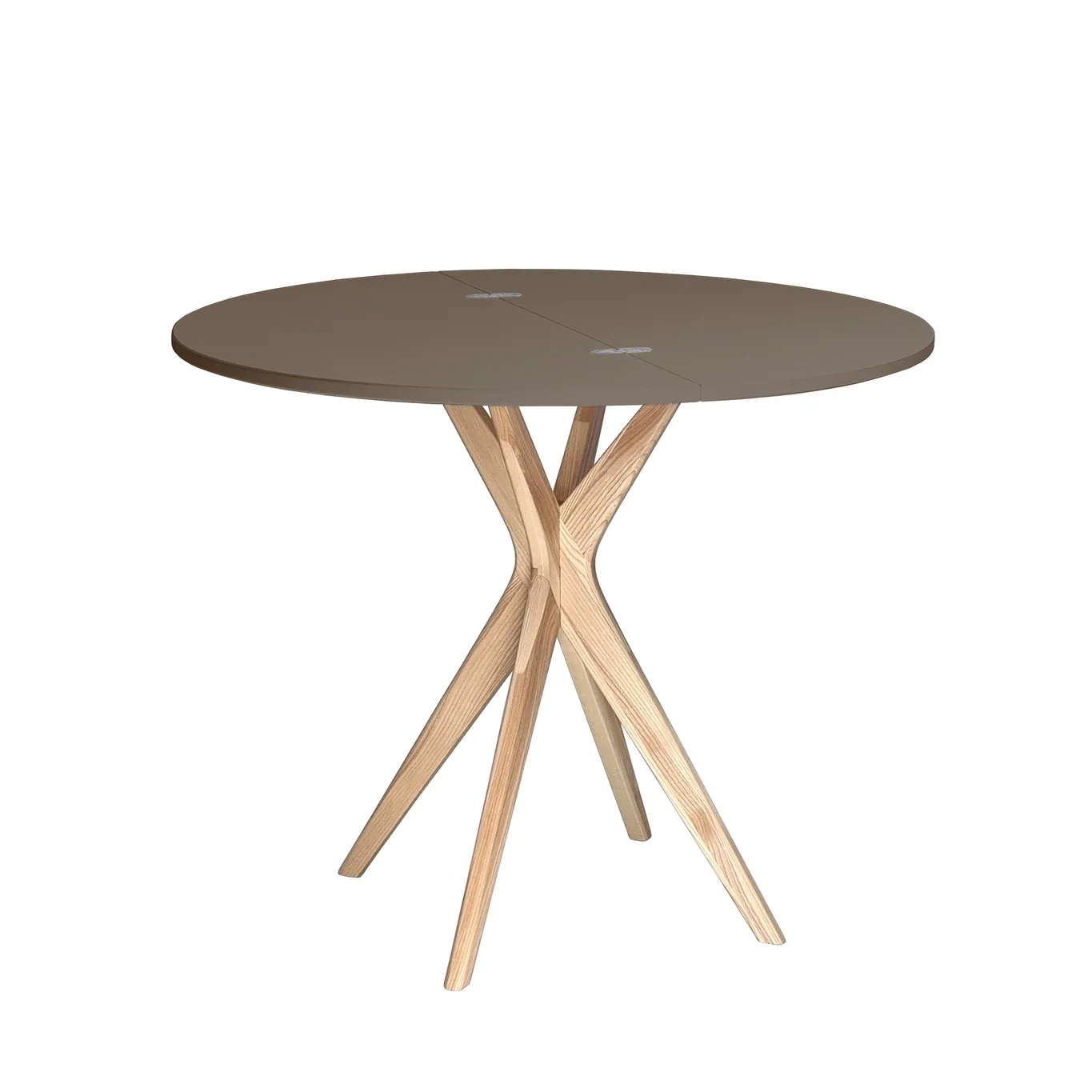 Półokrągły Rozkładany Stół JUBI śr. 90cm Bobrza Glina