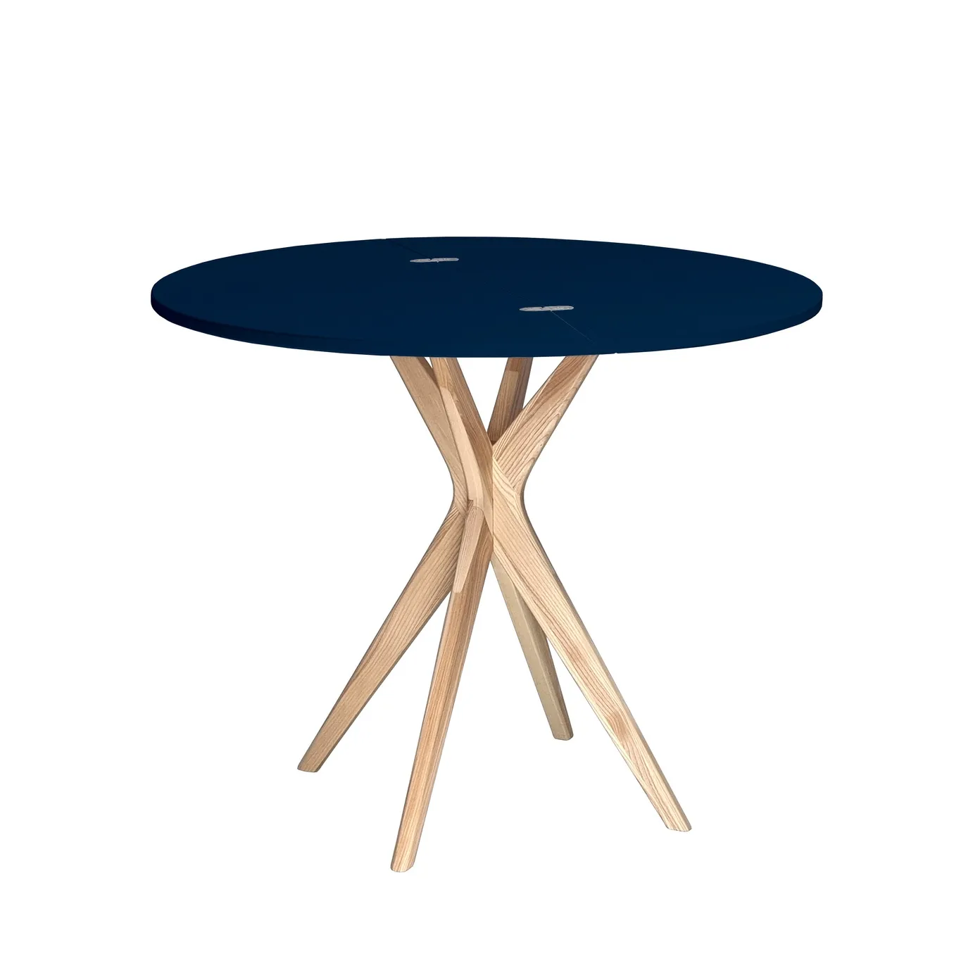 Półokrągły Rozkładany Stół JUBI śr. 90cm Granatowy