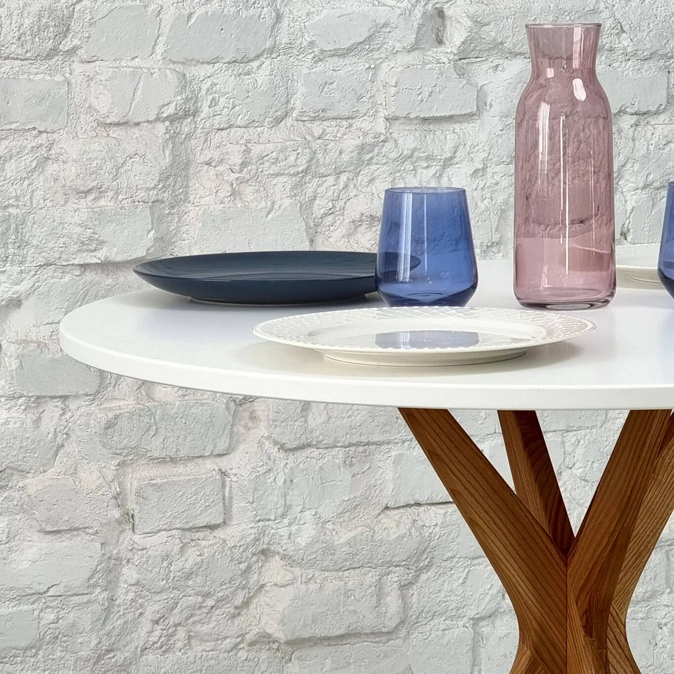 Okrągły Stół JUBI śr. 80cm Dąb Biały