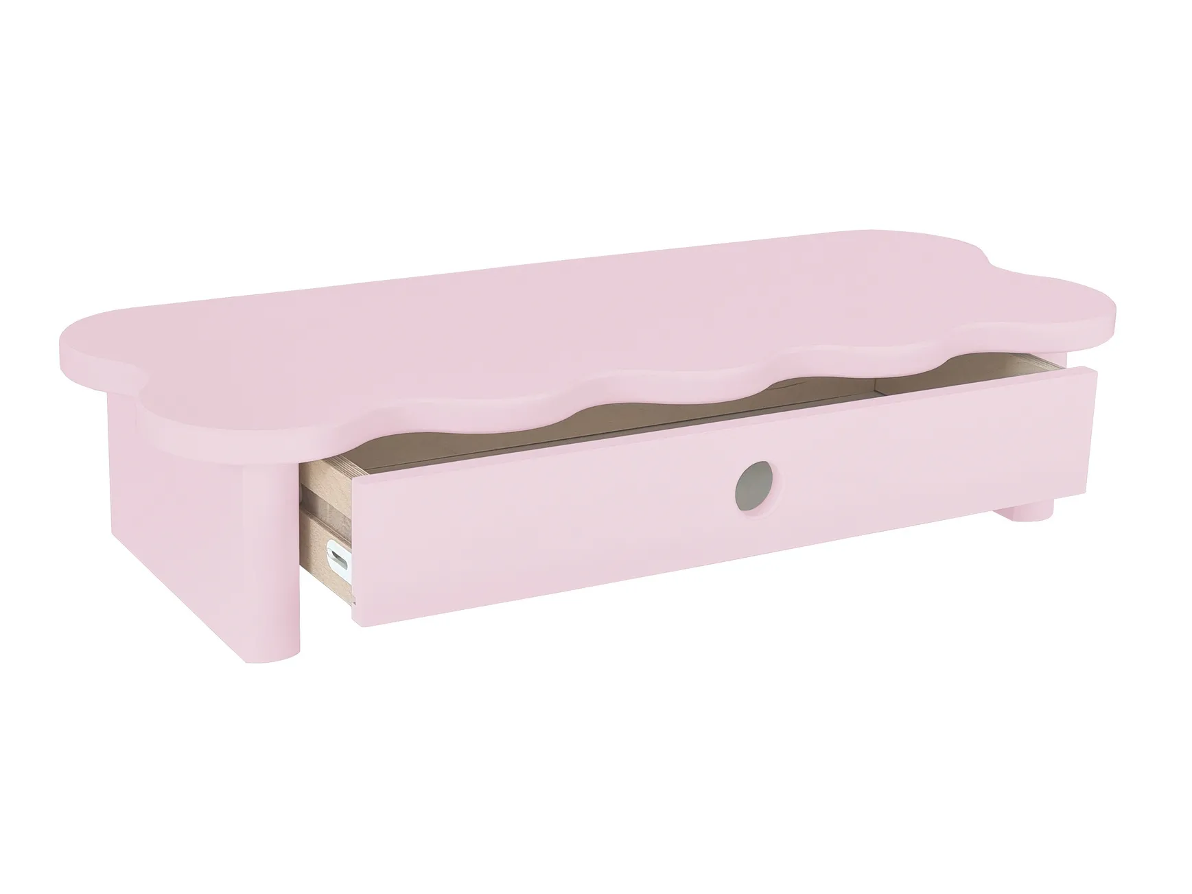 Podstawka Pod Monitor z Szufladą FLOWER 60cm Różowa