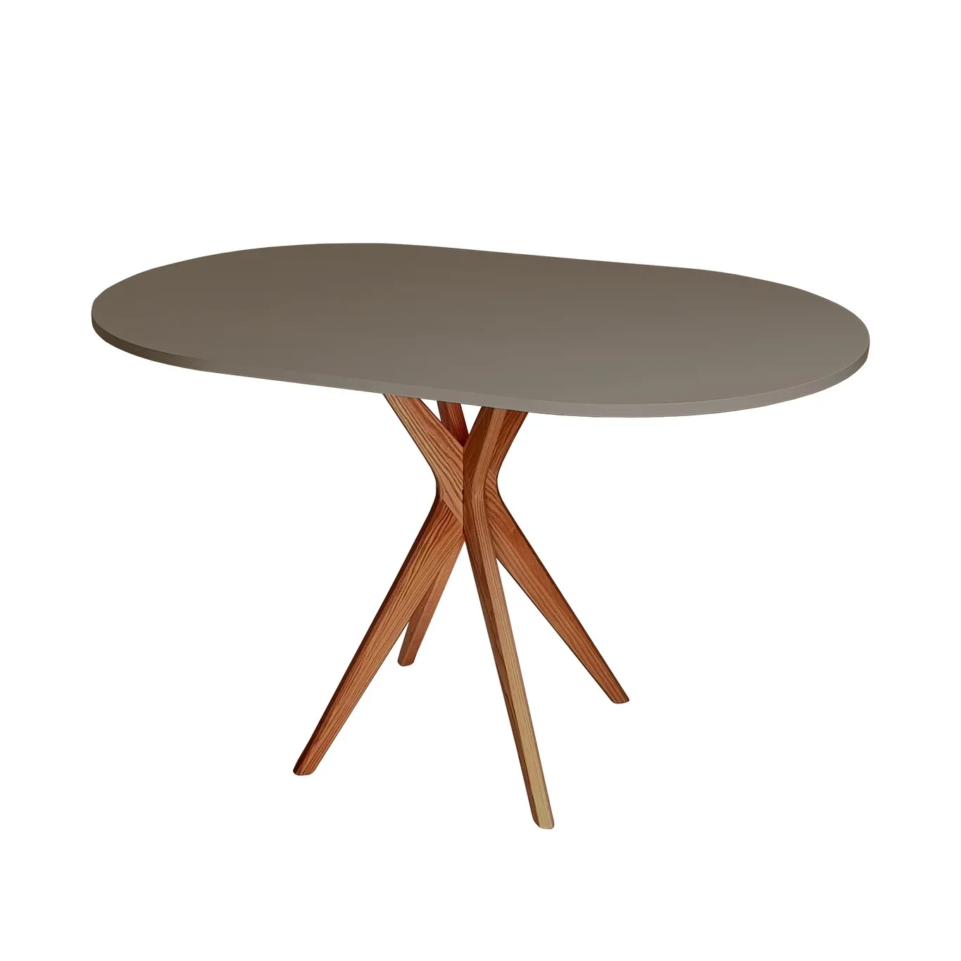 Stół Owalny JUBI Racetrack 75x100cm Dąb Bobrza Glina