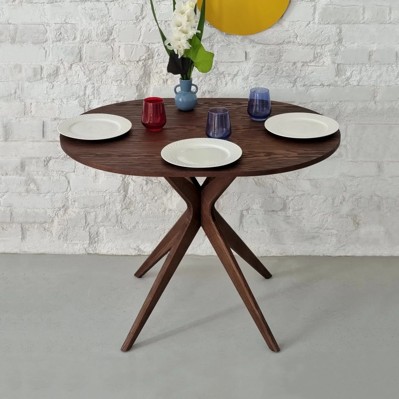 Stół Owalny JUBI Racetrack 75x100cm Biały Jesion