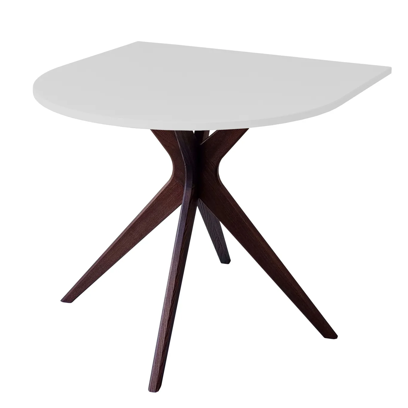 Stół Półowalny JUBI Racetrack 90x90cm Orzech Jasnoszary