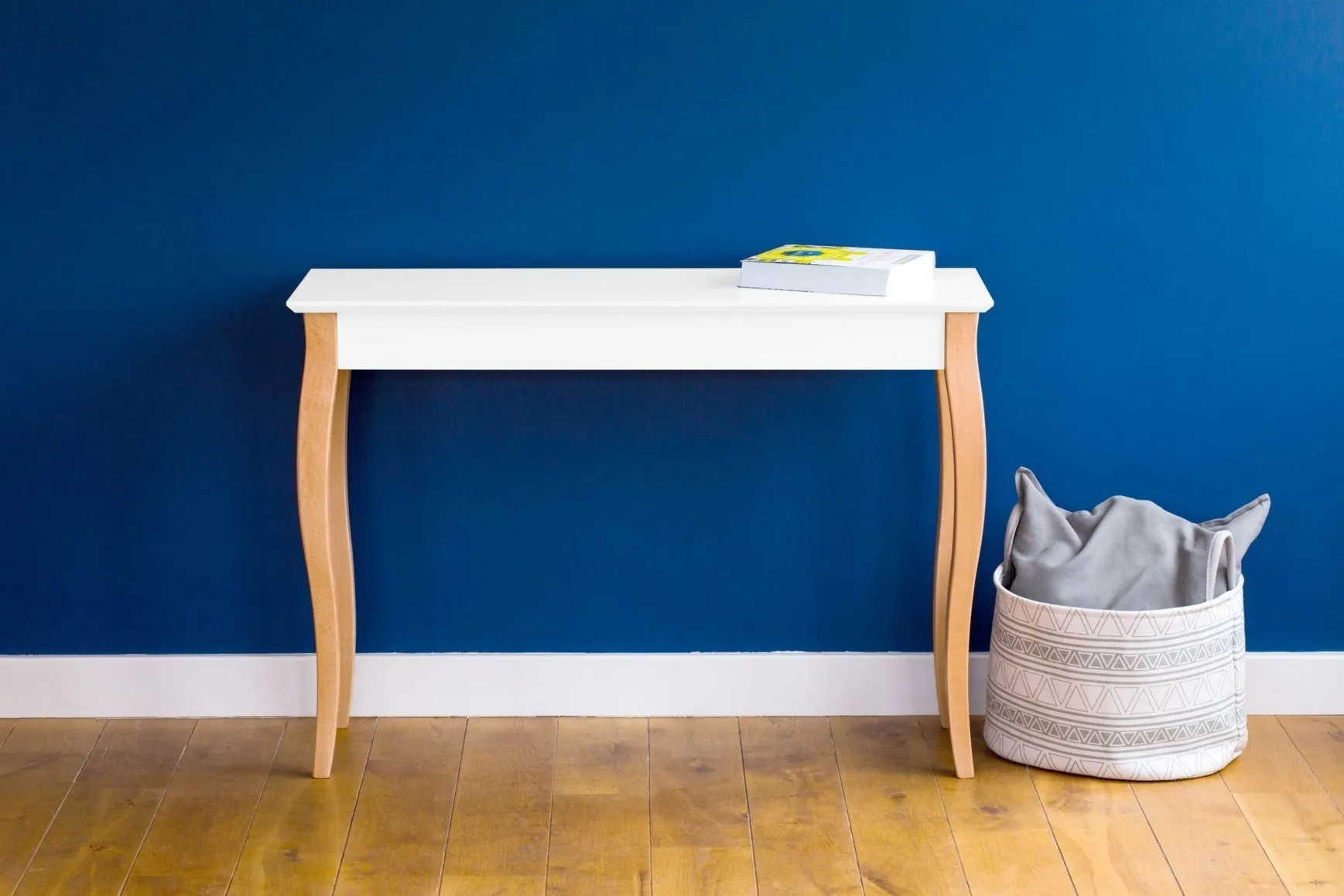 Konsola LILLO 105x35cm Białe nogi / Biały