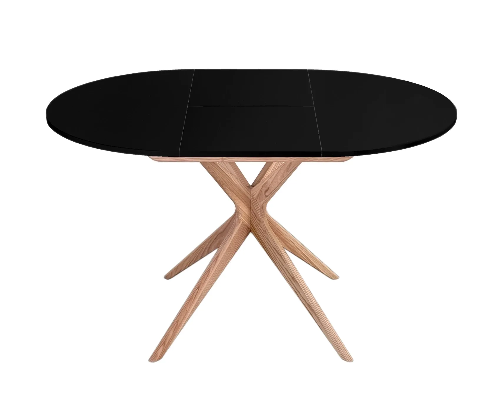 Rozsuwany Okrągły Stół JUBI 90cm Czarny